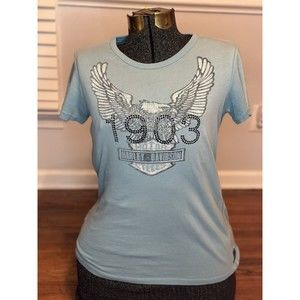 Women’s Harley-Davidson by Trunk Limited Rare Eagle & Crystal T-Shirt Large